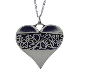 Pewter pendant heart