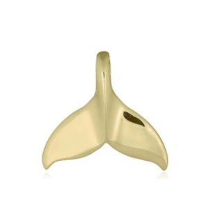 Wave Collection: Whale Tail Gold Plated Pendant