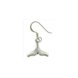 Sterling Silver Whale Tail Earrings