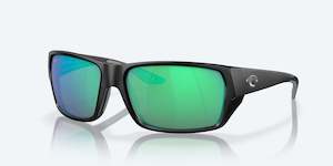 Costa: COSTA TAILFIN MATTE BLACK W/ GREEN MIRROR 580G POLARIZED