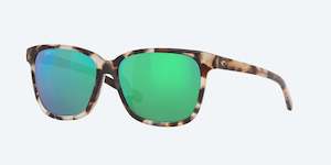 Costa: COSTA MAYMAY SHINY TIGER COWRIE W/ GREEN MIRROR 580G POLARIZED