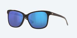 Costa: COSTA MAY SHINY BLACK W/ BLUE MIRROR 580G POLARIZED