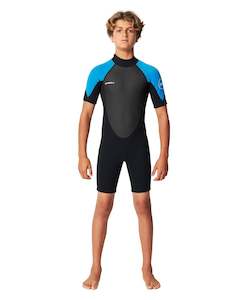 Boys Spring Suits: ONEILL BOYS REACTOR 2 BZ SS SPRING 2MM - BLACK/OCEAN/OCEAN