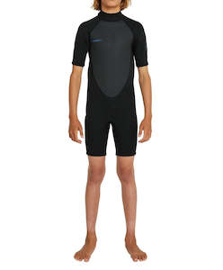 Boys Spring Suits: ONEILL BOYS REACTOR 2 B/Z SS SPRING 2MM - BLACK/BLACK