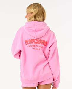 RIP CURL SURF PUFF HERITAGE HOOD - PINK