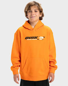 Boys Hoodies Jumpers: QUIKSILVER STENCIL HOOD YOUTH - ORANGE PEPPER