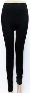 Black Stretch Fleece Leggings