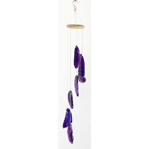 Agate Geode Windchime Purple