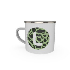 Letter - cheetah print - green