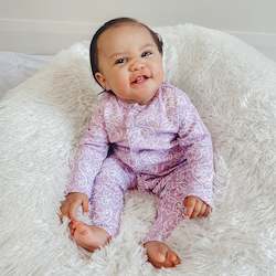 Iti (Waiporoporo/Purple) Long Sleeve Onesie