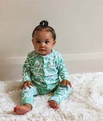 Nui (KÄkÄriki/Green) Long Sleeve Onesie