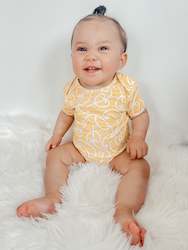 Raumati (KÅwhai/Yellow) T-Shirt Onesie