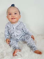 Poly (Grey) Long Sleeve Onesie