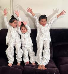 Whenua Pj Set  - Bamboo Flanelette (Kids) - White