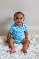 Raumati (Kikorangi/Blue) T-Shirt Onesie