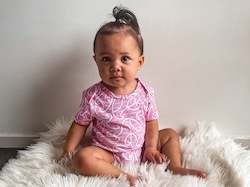 Raumati (MÄwhero/Pink) T-Shirt Onesie