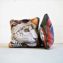 Pet: Snow Leopard All Weather Cornhole Bags