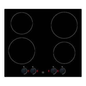 60cm 4 Zone Built In Ceramic Cooktop with Knob Control