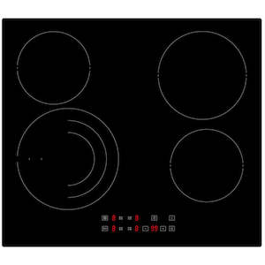 60cm 4 Zone Ceramic Cooktop with Triple Zone