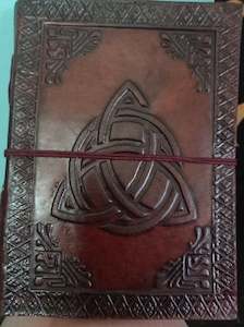 Store-based retail: Leather Journal- Celtic Triquetra (Trinity Knot)