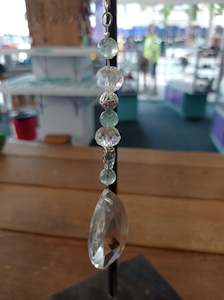 Store-based retail: Fluorite teardrop Sun Catcher