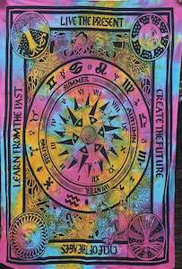 Zodiac Star Tie Dye Tapestry Single