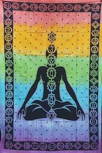 Store-based retail: Rainbow Meditation Tapestry Single