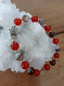 Carnelian & Botswana Agate Bracelet