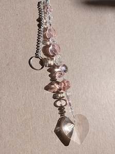 Sun Catcher-Clear Heart- Pink