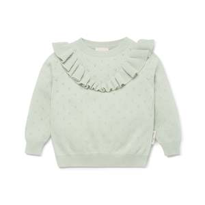 Sage Ruffle Knit Jumper