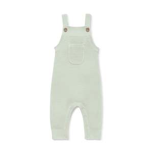 Knit Pocket Overalls | Sage