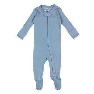 Baby wear: Organic Zipper Footie | Pool