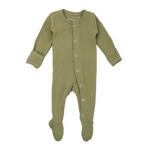 Baby wear: Organic Snap Footie | Sage