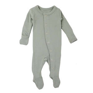 Baby wear: Organic Snap Footie | Seafoam