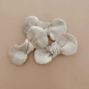 Baby wear: Bow Headband | Linen Gingham