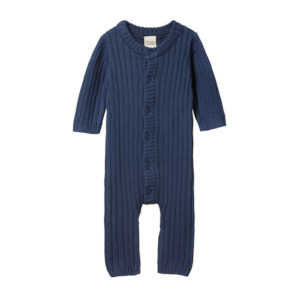 Baby wear: Lou Suit Cotton Knit | Vintage Indigo