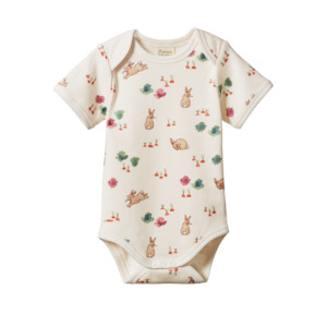 Short Sleeve Bodysuit | Country Bunny Print