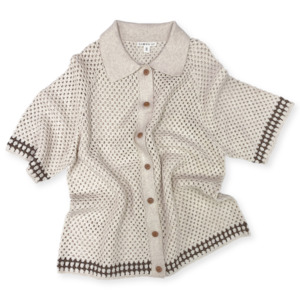 Baby wear: Ladies Hand Crochet Shirt | Coconut