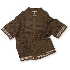 Baby wear: Ladies Hand Crochet Shirt | Mud