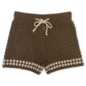 Hand Crochet Shorts | Mud