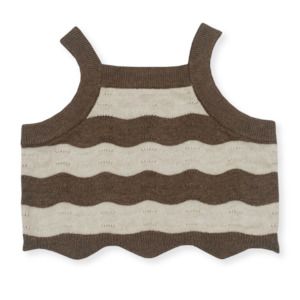 Baby wear: Summer Knit Top | Mud / Coconut