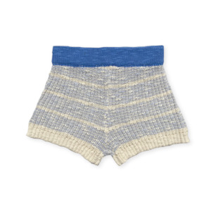 Organic Rib Shorts | Aqua / Milk