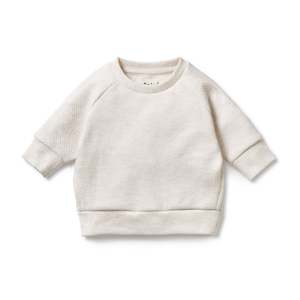 Organic Cotton Quilted Sweat Top | Oatmeal