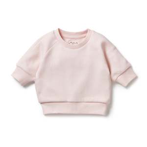 Organic Cotton Quilted Sweat Top | Pink