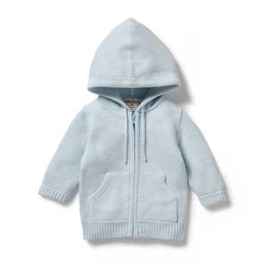 Baby wear: Knitted Zipped Jacket | Bluebell Fleck