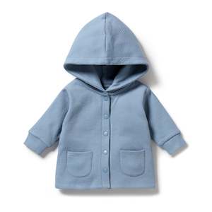 Baby wear: Organic Cotton Quilted Jacket | Storm Blue