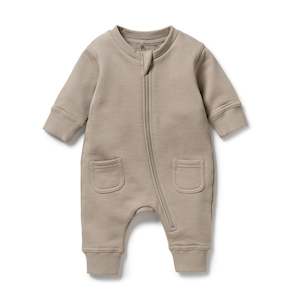 Organic Cotton Terry Growsuit | Stone