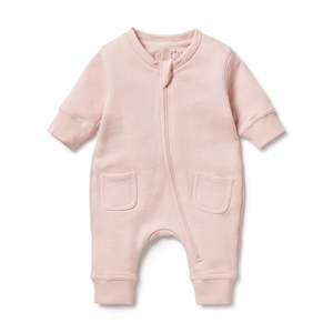 Organic Cotton Terry Growsuit | Rose