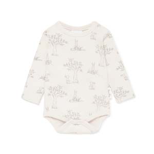 Organic Cotton Luxe Rib Bodysuit Natural | Bunny