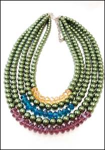 5 Strand Jewel Tones